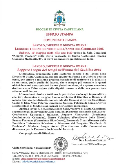 Ufficio Stampa - Lavoro, impresa e dignità umana